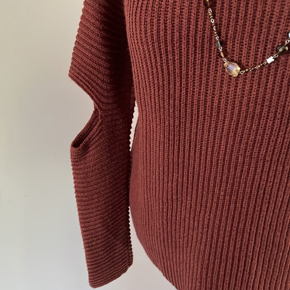 Cowled Sweater-Rust -Medium - Picture 3 of 7